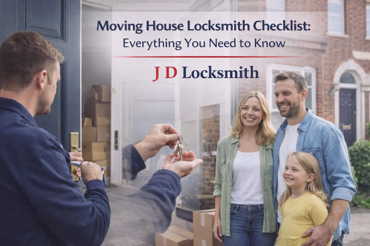 Moving house locksmith services - professional lock change on moving day with J D Locksmith Lancashire