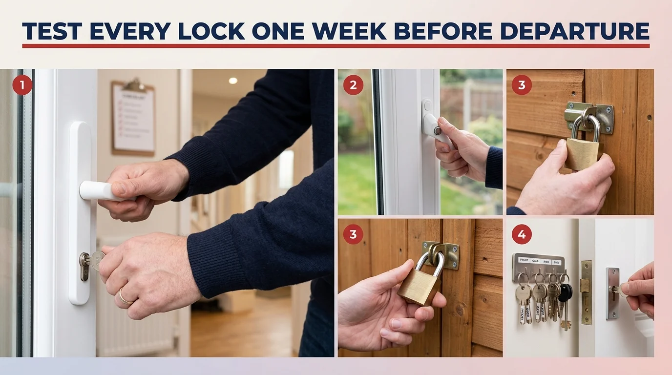 Signs of empty home that burglars look for - post buildup, bins out, unchanged curtains, dark windows